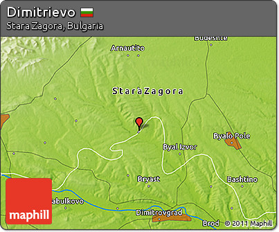 Physical 3D Map of Dimitrievo