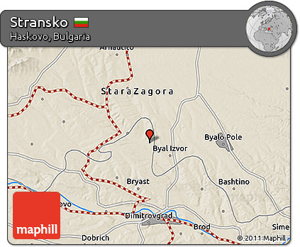 Shaded Relief 3D Map of Stransko