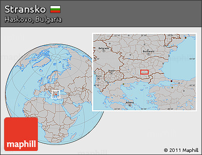 Gray Location Map of Stransko