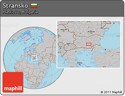 Gray Location Map of Stransko