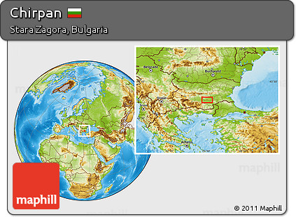 Physical Location Map of Chirpan