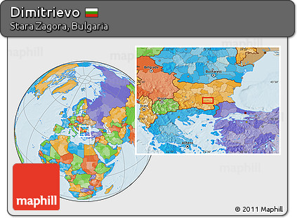 Political Location Map of Dimitrievo