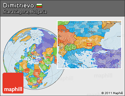 Political Location Map of Dimitrievo