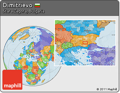Political Location Map of Dimitrievo