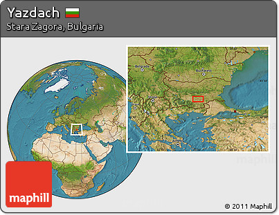 Satellite Location Map of Yazdach