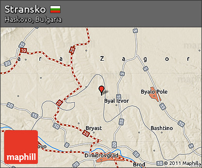Shaded Relief Map of Stransko