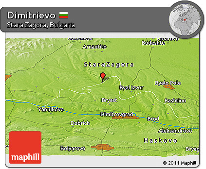 Physical Panoramic Map of Dimitrievo