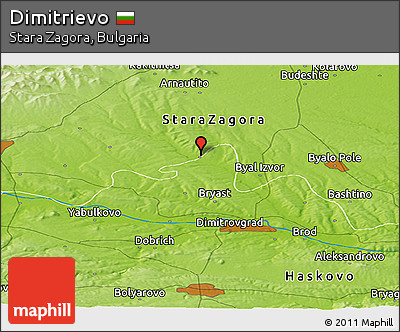 Physical Panoramic Map of Dimitrievo