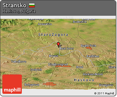Satellite Panoramic Map of Stransko