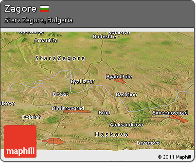 Satellite Panoramic Map of Zagore