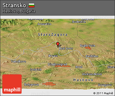 Satellite Panoramic Map of Stransko