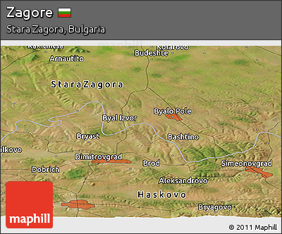 Satellite Panoramic Map of Zagore
