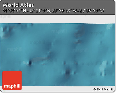 Satellite 3D Map of the Area around 42° 9' 30" N, 25° 25' 29" W