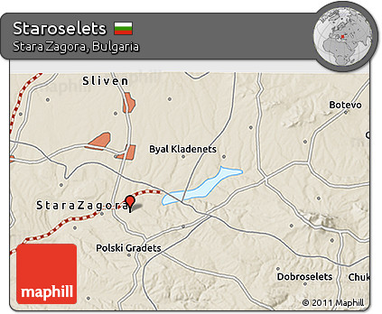 Shaded Relief 3D Map of Staroselets