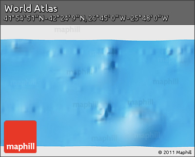 Physical 3D Map of the Area around 42° 9' 30" N, 26° 16' 29" W