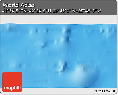 Physical 3D Map of the Area around 42° 9' 30" N, 26° 16' 29" W