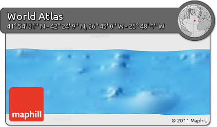 Physical Panoramic Map of the Area around 42° 9' 30" N, 26° 16' 29" W
