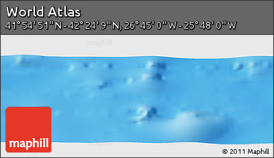Physical Panoramic Map of the Area around 42° 9' 30" N, 26° 16' 29" W