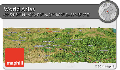 Satellite Panoramic Map of the Area around 42° 9' 30" N, 27° 16' 29" E