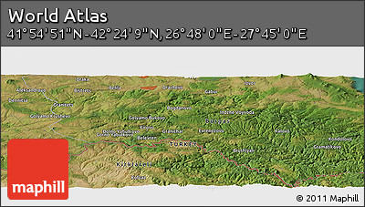 Satellite Panoramic Map of the Area around 42° 9' 30" N, 27° 16' 29" E