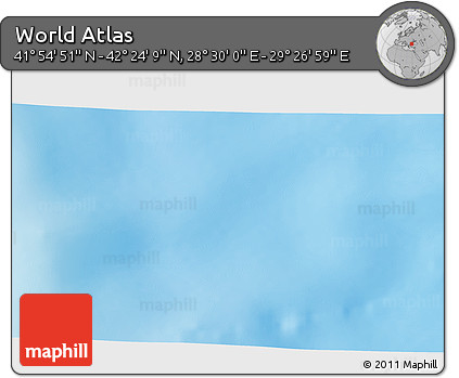 Physical 3D Map of the Area around 42° 9' 30" N, 28° 58' 30" E