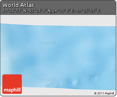 Physical 3D Map of the Area around 42° 9' 30" N, 28° 58' 30" E