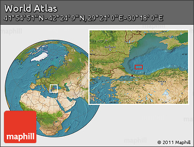 Satellite Location Map of the Area around 42° 9' 30" N, 29° 49' 30" E