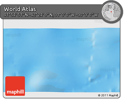 Physical 3D Map of the Area around 42° 9' 30" N, 30° 31' 29" W