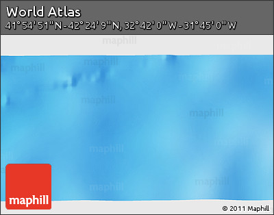 Physical 3D Map of the Area around 42° 9' 30" N, 32° 13' 30" W