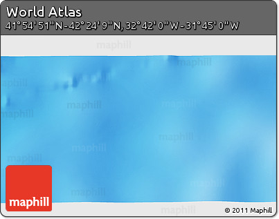 Physical 3D Map of the Area around 42° 9' 30" N, 32° 13' 30" W
