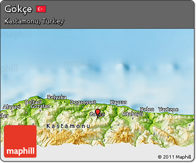 Physical 3D Map of Gökçe