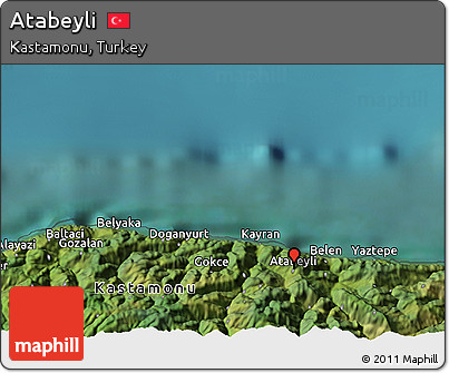 Satellite 3D Map of Atabeyli