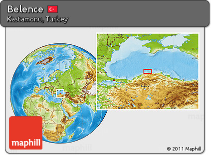 Physical Location Map of Belence
