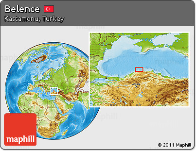 Physical Location Map of Belence