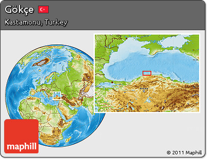 Physical Location Map of Gökçe