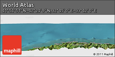 Satellite Panoramic Map of the Area around 42° 9' 30" N, 33° 13' 30" E