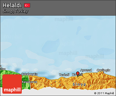 Political 3D Map of Helaldı