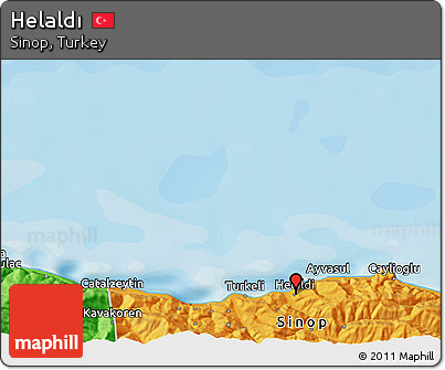 Political 3D Map of Helaldı