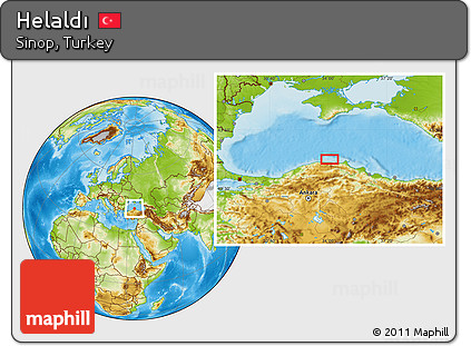 Physical Location Map of Helaldı