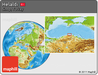 Physical Location Map of Helaldı