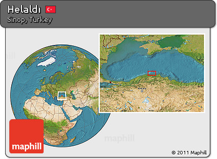 Satellite Location Map of Helaldı