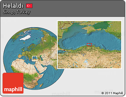 Satellite Location Map of Helaldı