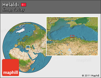 Satellite Location Map of Helaldı