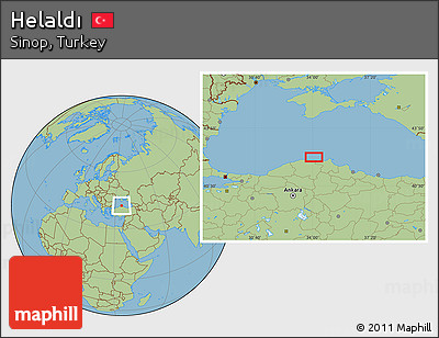 Savanna Style Location Map of Helaldı