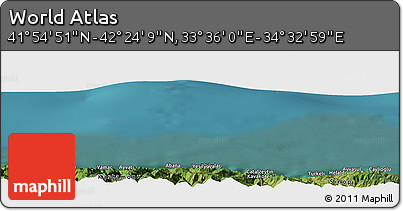 Satellite Panoramic Map of the Area around 42° 9' 30" N, 34° 4' 30" E