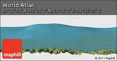 Satellite Panoramic Map of the Area around 42° 9' 30" N, 34° 4' 30" E