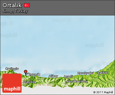 Physical 3D Map of Ortalık