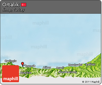 Physical 3D Map of Ortalık