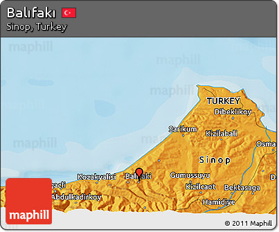 Political 3D Map of Balıfakı