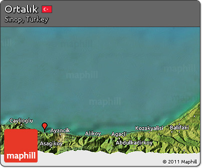 Satellite 3D Map of Ortalık